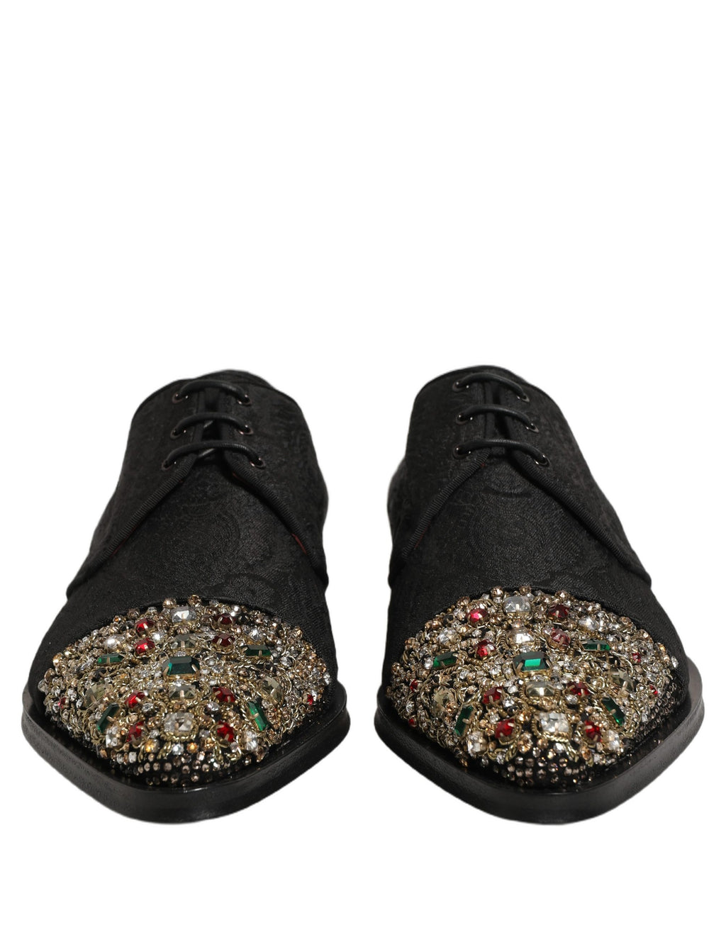 Black Embellished Men Derby Dress Formal Shoes