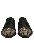 Black Embellished Men Derby Dress Formal Shoes