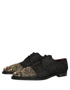 Black Embellished Men Derby Dress Formal Shoes