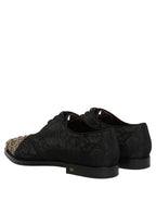 Black Embellished Men Derby Dress Formal Shoes