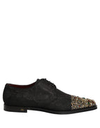 Black Embellished Men Derby Dress Formal Shoes