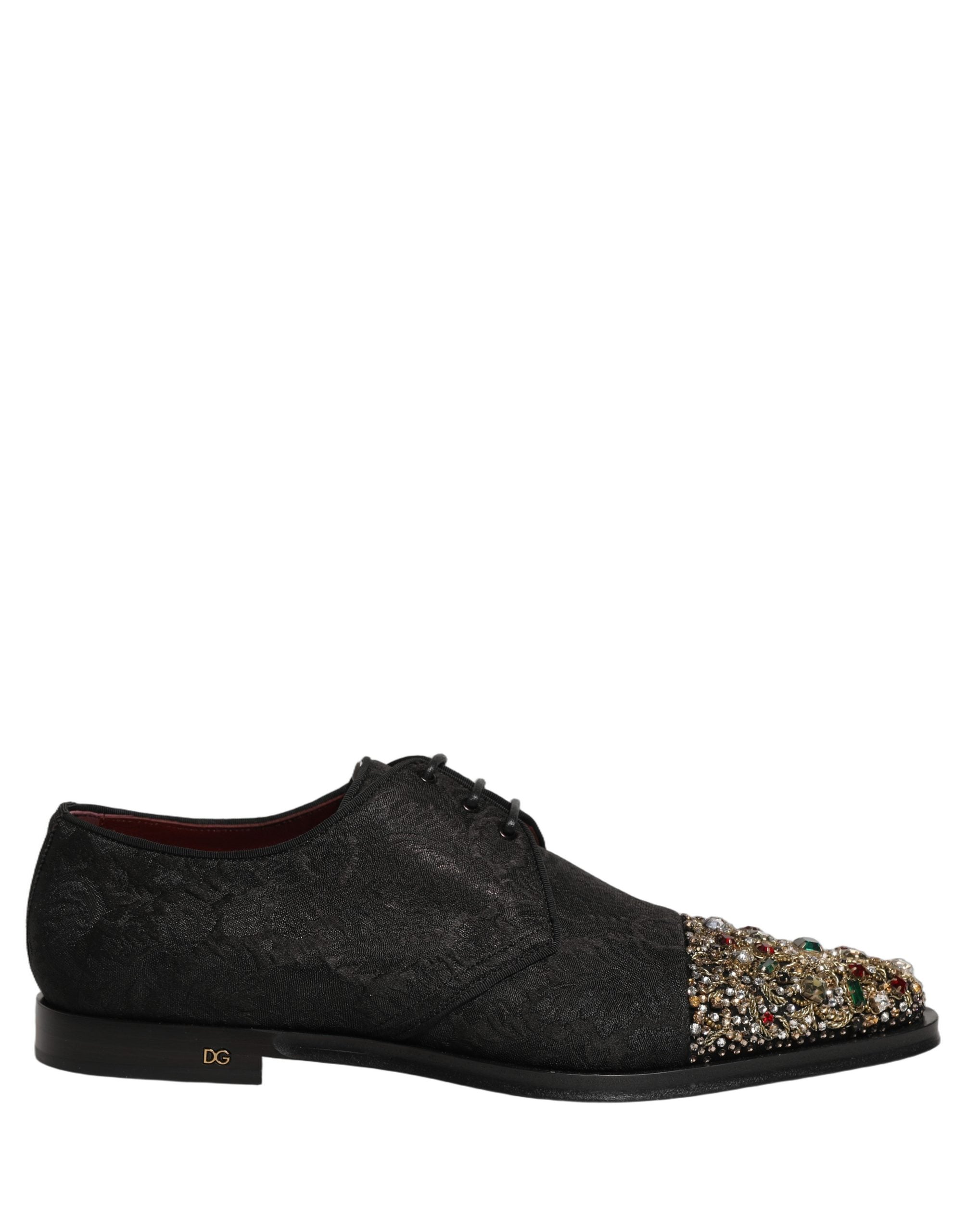 Black Embellished Men Derby Dress Formal Shoes