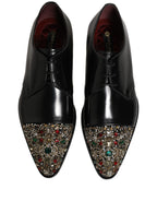 Black Embellished Derby Dress Formal Shoes