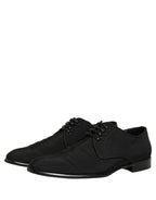 Black Suede Lace Up Derby Dress Formal Shoes