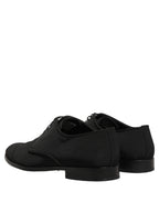 Black Suede Lace Up Derby Dress Formal Shoes