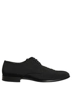 Black Suede Lace Up Derby Dress Formal Shoes