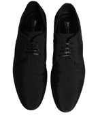 Black Suede Lace Up Derby Dress Formal Shoes