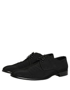 Black Suede Lace Up Derby Dress Formal Shoes