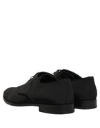 Black Suede Lace Up Derby Dress Formal Shoes