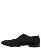 Black Suede Lace Up Derby Dress Formal Shoes