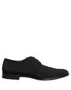 Black Suede Lace Up Derby Dress Formal Shoes
