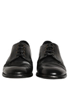 Black Leather Lace Up Derby Dress Formal Shoes