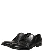 Black Leather Lace Up Derby Dress Formal Shoes