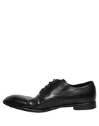 Black Leather Lace Up Derby Dress Formal Shoes
