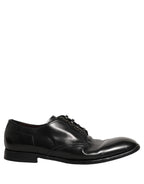 Black Leather Lace Up Derby Dress Formal Shoes