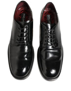 Black Leather Lace Up Derby Dress Formal Shoes