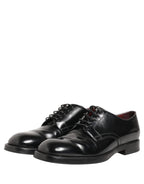 Black Leather Lace Up Derby Dress Formal Shoes