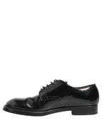 Black Leather Lace Up Derby Dress Formal Shoes