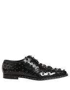 Black Leather Studded Men Formal Derby Shoes