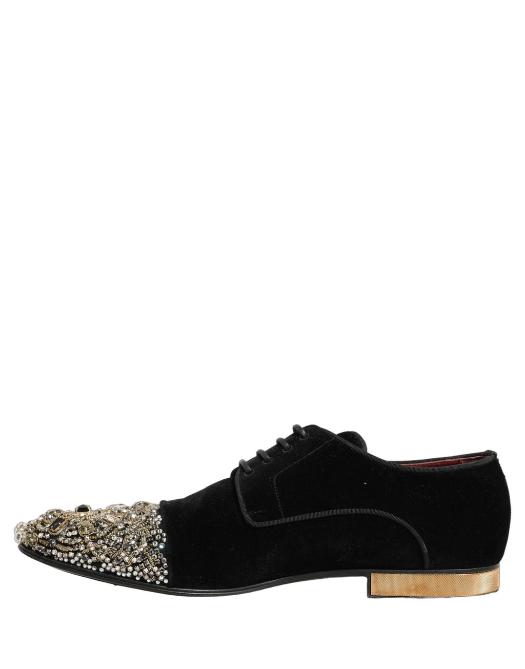 Black Suede Embellished Derby Dress Shoes