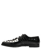 Black Leather Studded Formal Monk Strap Shoes