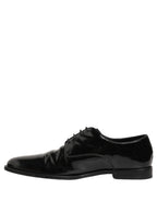 Black Leather Lace Up Derby Dress Formal Shoes