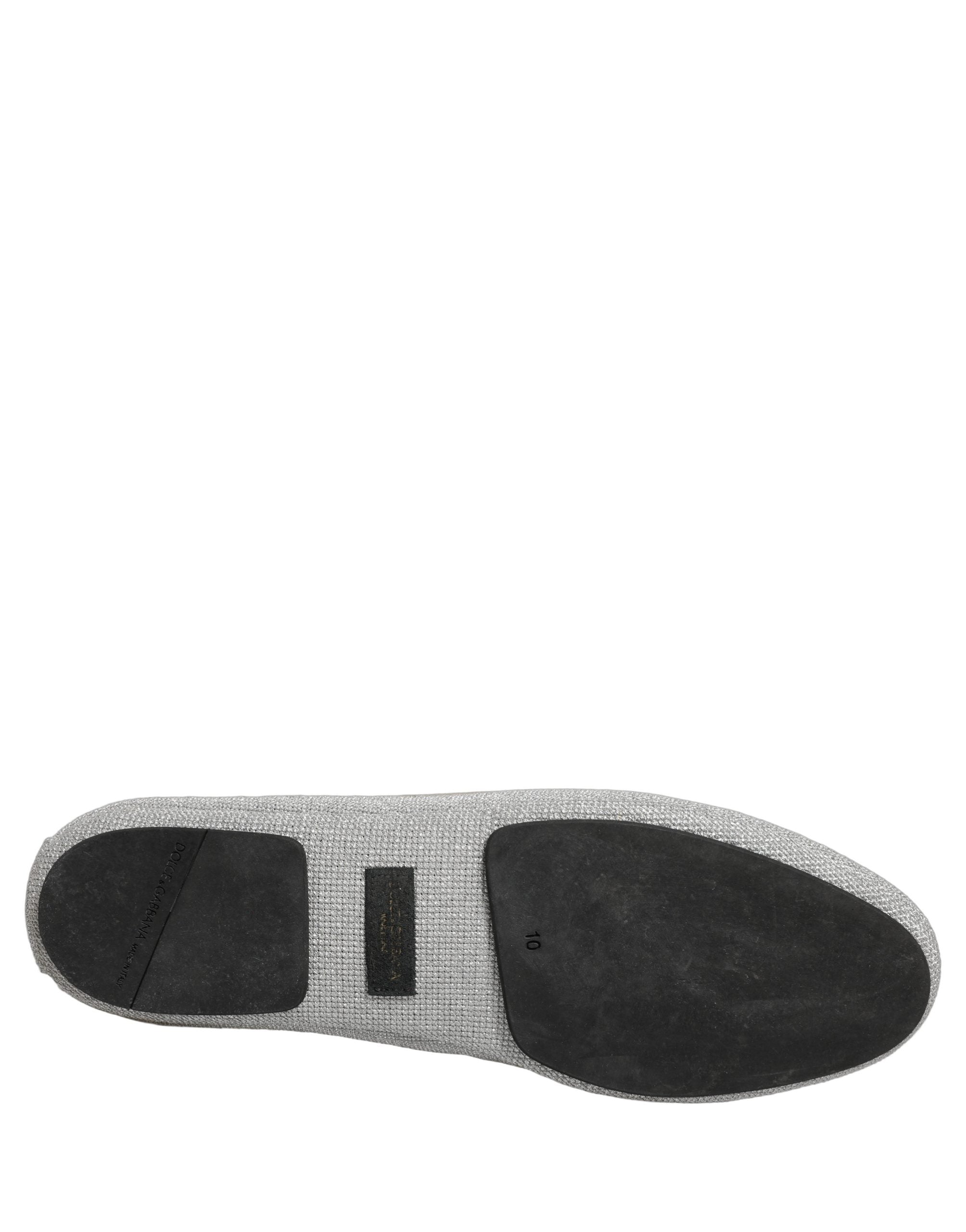 Gray Crown Rose Angel Embroidery Loafer Shoes