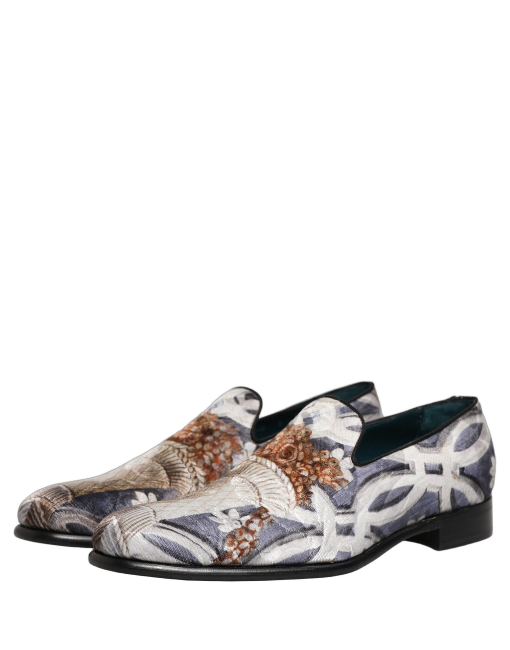 Multicolor Floral Tapestry Embroidery Loafer Shoes