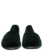 Green Velvet Slip On Men Flats Loafers Shoes