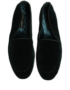 Green Velvet Slip On Men Flats Loafers Shoes