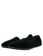 Green Velvet Slip On Men Flats Loafers Shoes