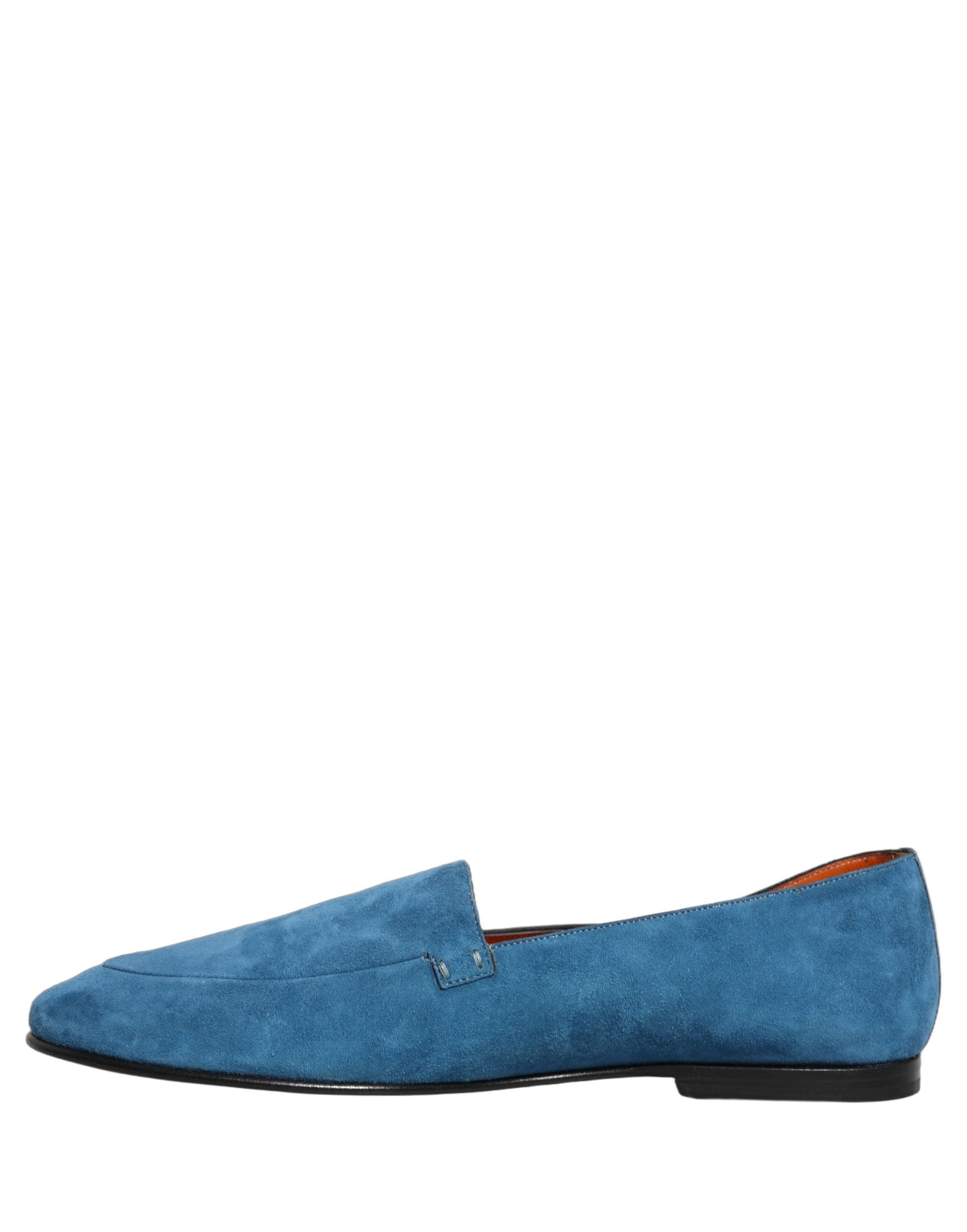 Blue Velvet Slip On Men Flats Loafers Shoes