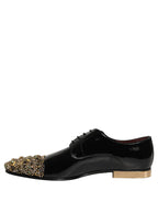 Black Embellished Men Derby Dress Formal Shoes
