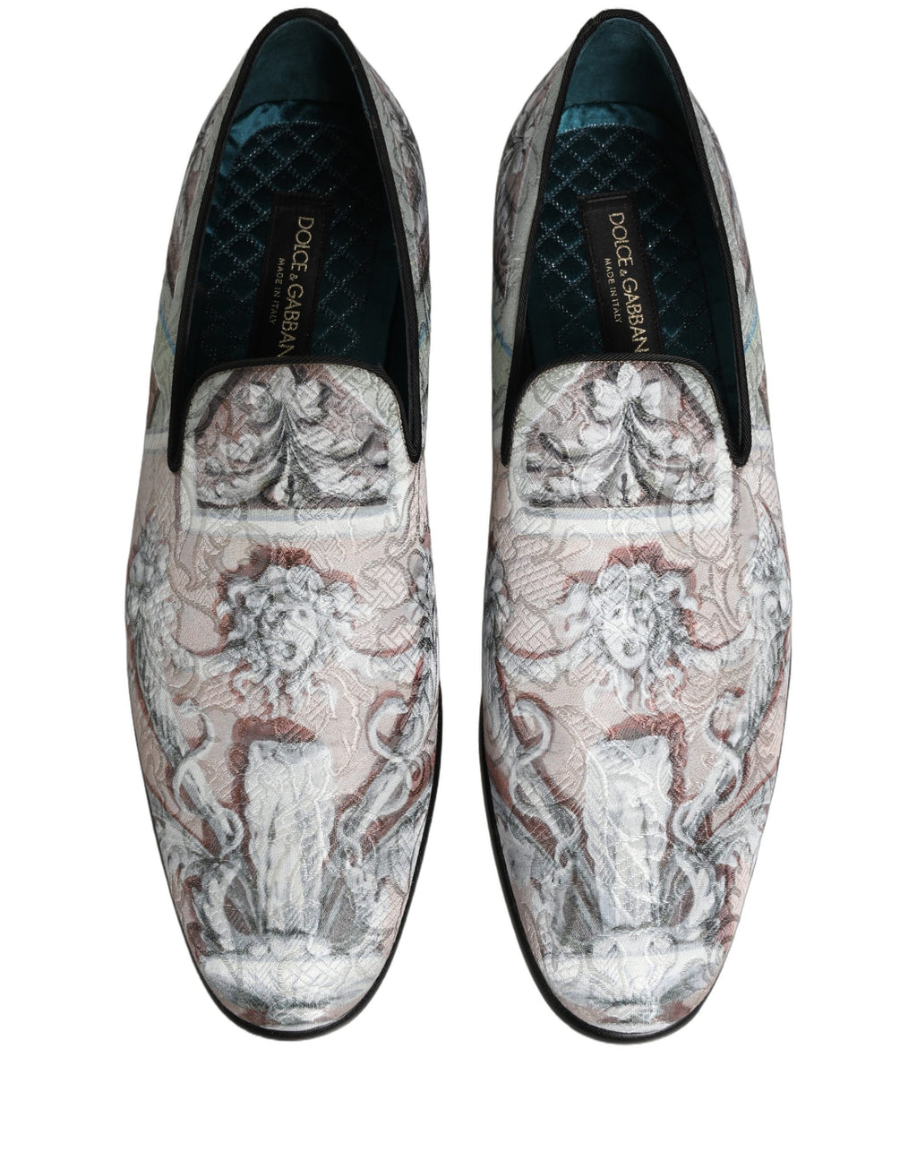 Multicolor Velvet Baroque Dress Loafers Shoes
