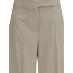 Beige Wool Oves Aries Bermuda Shorts