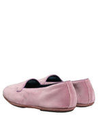 Pink Velvet Slip On Men Flats Loafers Shoes