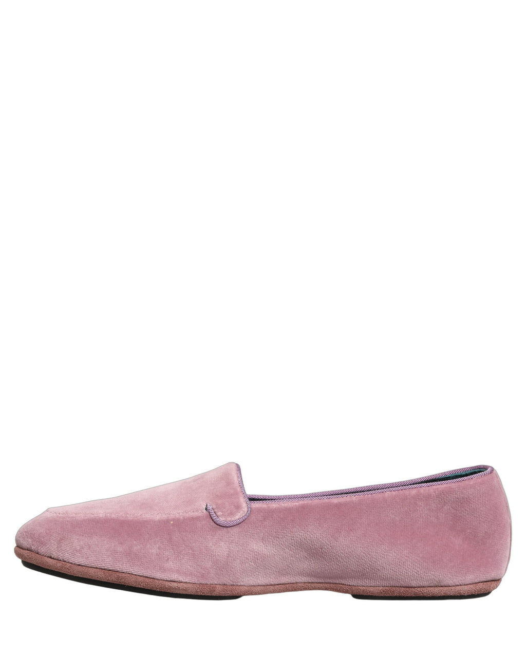 Pink Velvet Slip On Men Flats Loafers Shoes