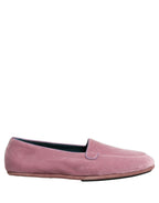 Pink Velvet Slip On Men Flats Loafers Shoes