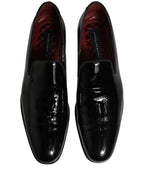 Black Patent Leather Men Dress Loafers Shoes