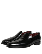 Black Patent Leather Men Dress Loafers Shoes