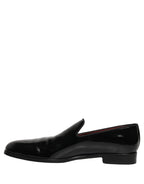 Black Patent Leather Men Dress Loafers Shoes