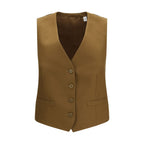 Brown Wool Oves Aries Sleveless Jacket