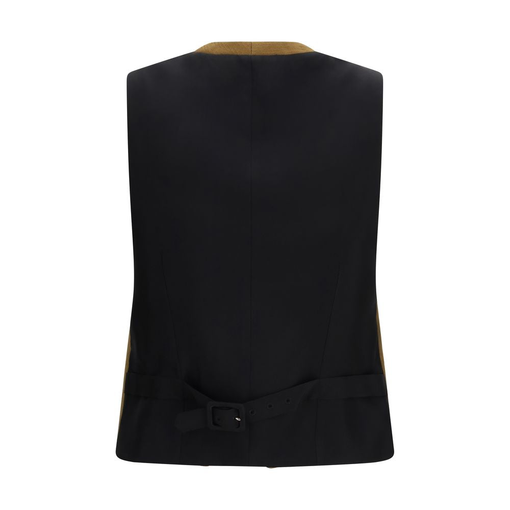 Brown Wool Oves Aries Sleveless Jacket