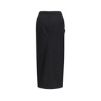Black Wool Oves Aries Midi Skirt