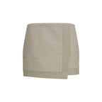 Beige Wool Oves Aries Mini Skirt