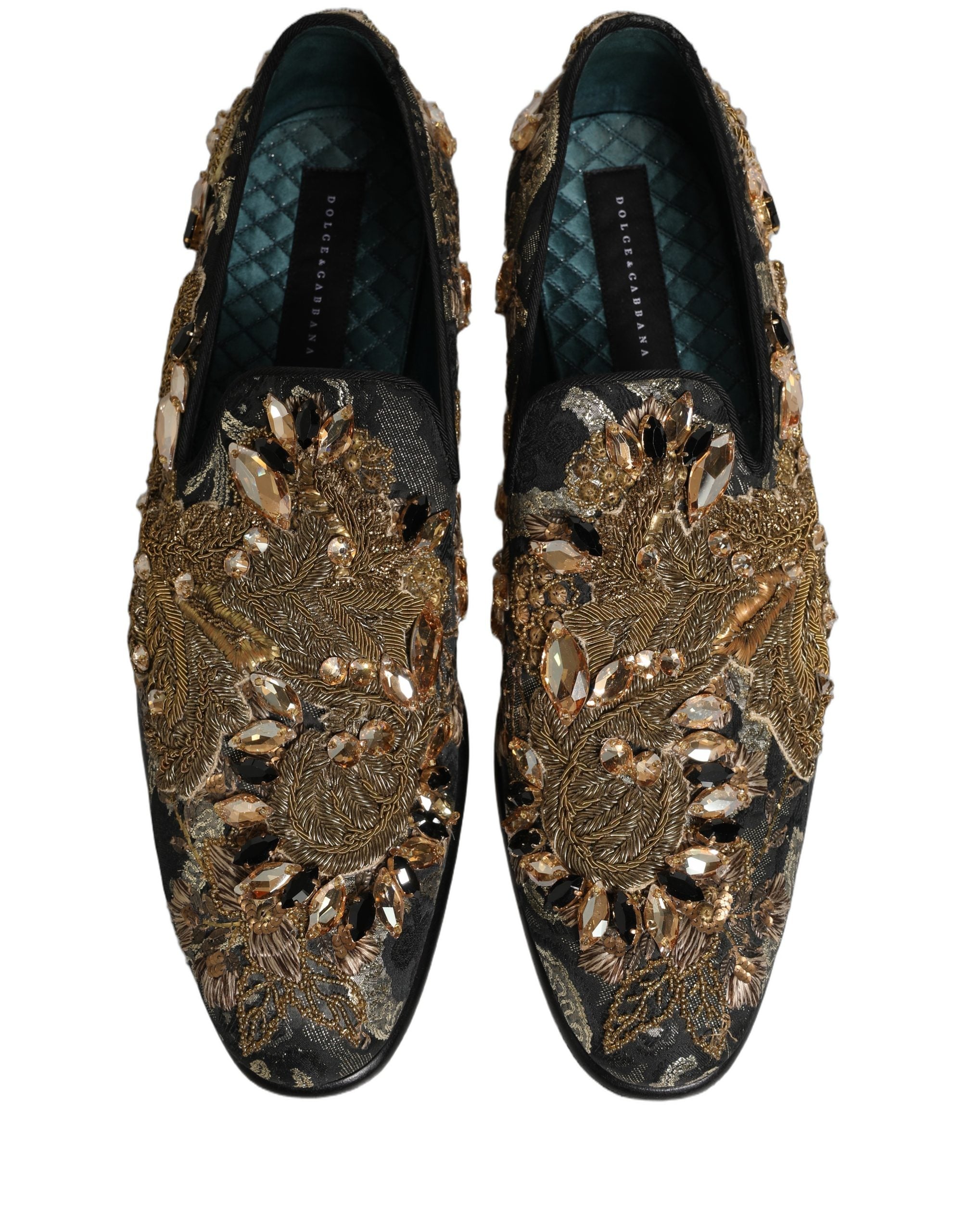 Black Velvet Embellished Dress Loafers Shoes