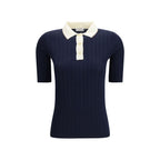 Blue Wool Oves Aries Polo Shirt