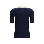 Blue Wool Oves Aries Polo Shirt