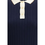 Blue Wool Oves Aries Polo Shirt