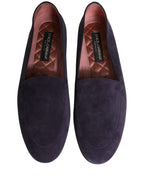 Violet Velvet Slip On Men Flats Loafers Shoes